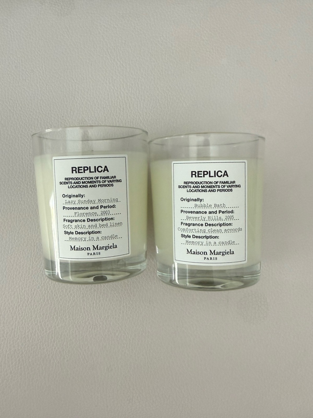 Maison Martin Margiela Replica Scented Candle Pair - White Glass